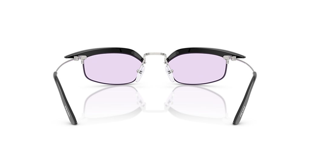 PRADA PR B50S Black/Silver - Women Luxury Sunglasses, Violet Lens