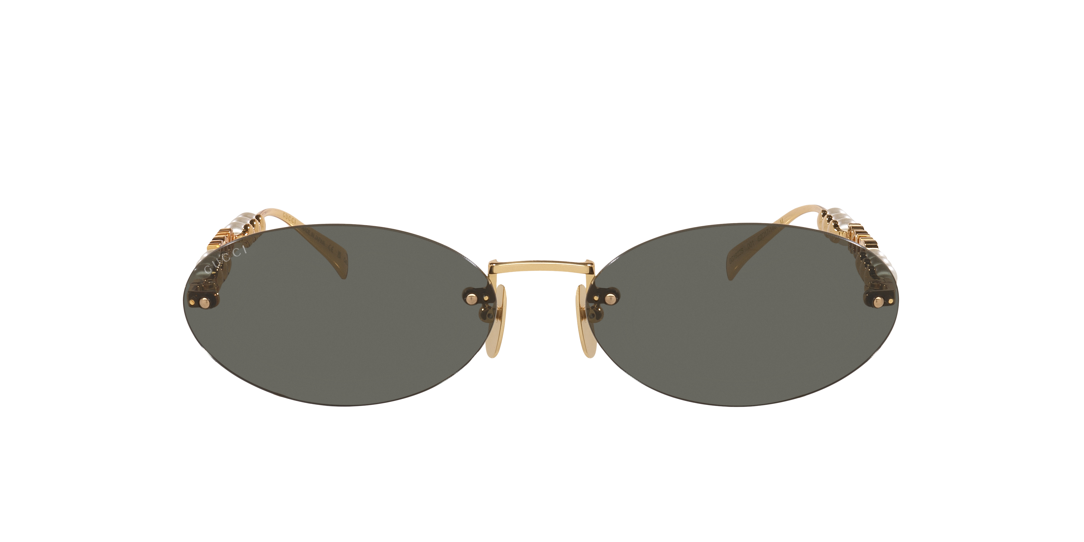 GUCCI オハルフレムサンクラス GG1922S 002 Gucci GG1922S XXL (62 - 17) with Grey lenses and Gold frame