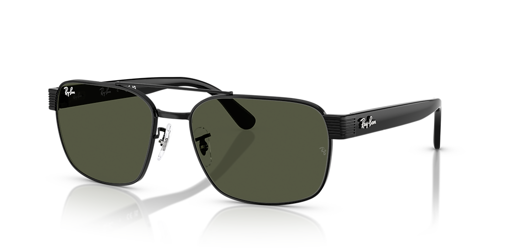 Ray-Ban RB3751 XXL (61 - 17) with Green lenses and Black frame