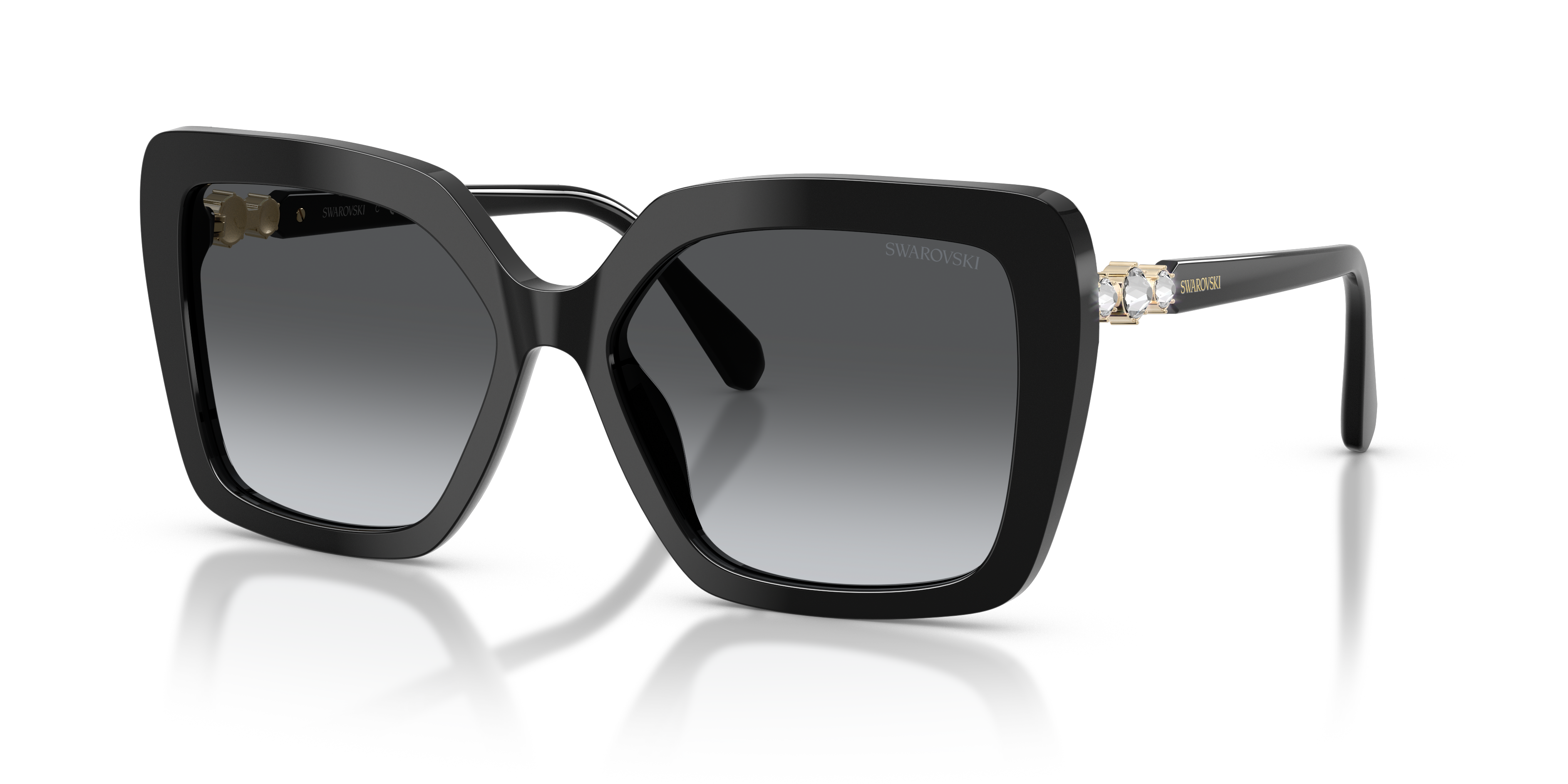 Swarovski SK6049 M (57 - 16) with Grey lenses and Black frame
