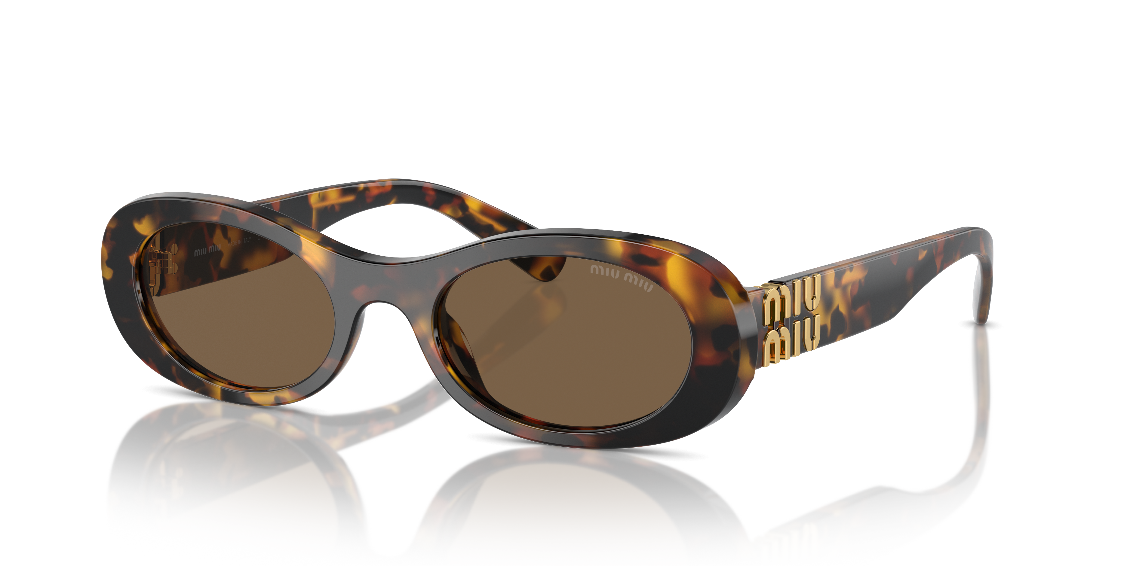 ラオラクルミューミューネッグ Miu Miu MU 06ZS S (50 - 20) with Brown lenses and Tortoise frame