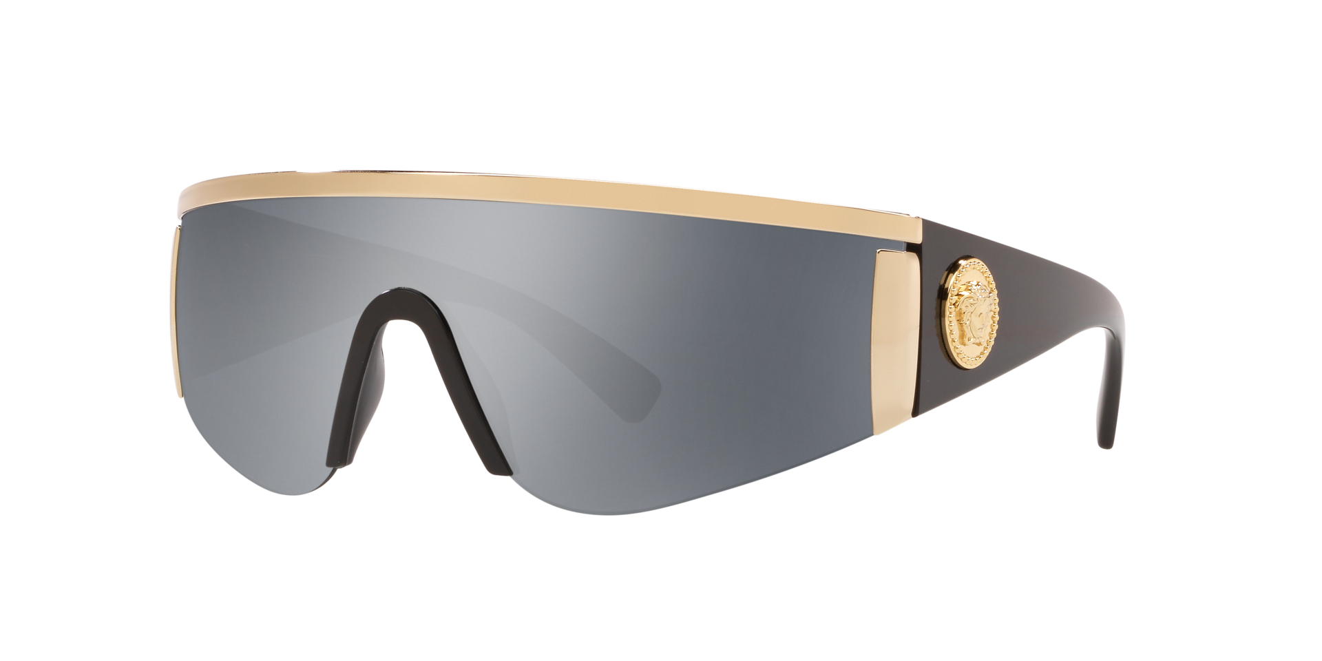 Versace Man Sunglass VE2197 - Frame color: Pale Gold, Lens color: Grey Mirror Black