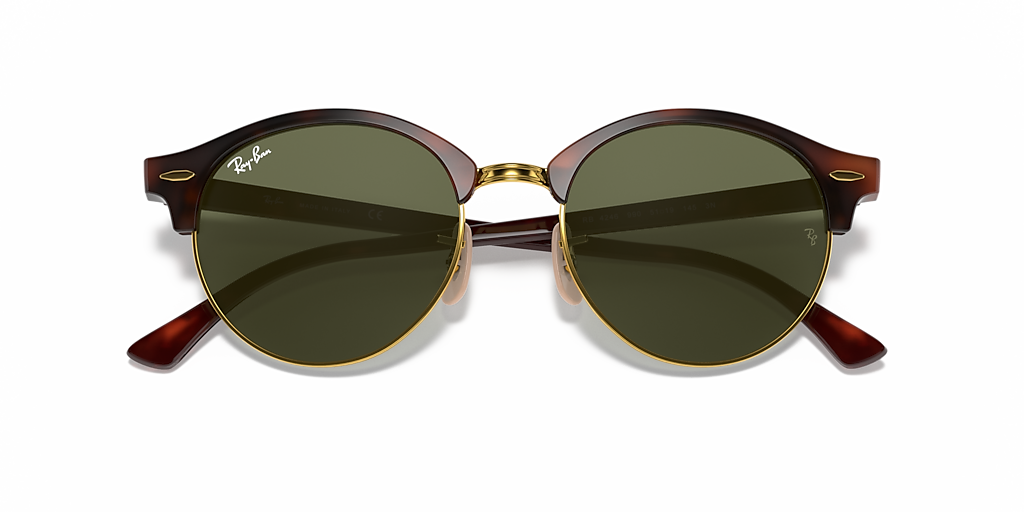 小物 Ray-Ban CLUBMASTER ROUND RB4246 Ray-Ban RB4246 Clubround Classic M (51 - 19) with Green