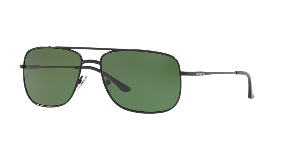 Sunglass Hut Collection HU1004 XL (59 16) with Green lenses and