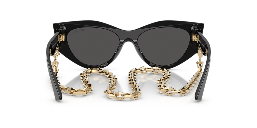 Jimmy Choo Black Frames with Gold tigers eye Accent Women\'s Sunglasses Amazon.com: JIMMY CHOO NENA/S Black Gold/Dark Grey Shaded 51  main image 4