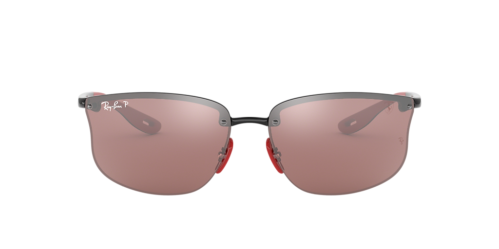 RAY-BAN RB4322M Scuderia Ferrari Collection Black - Men Sunglasses, Silver Lens