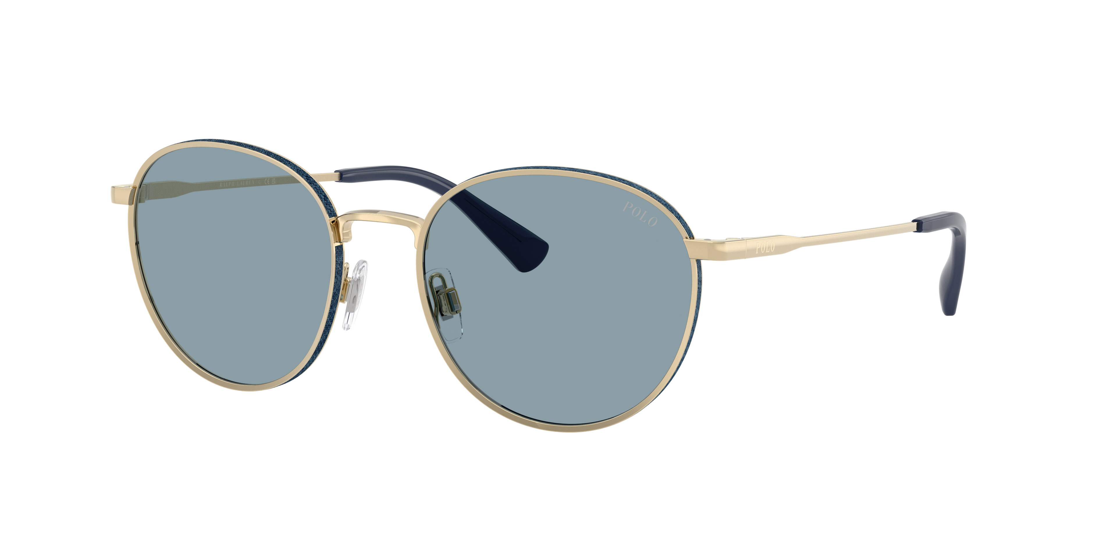 Polo Ralph Lauren Man Sunglass PH3163 -  Frame color: Pale Gold/Denim, Lens color: Azure