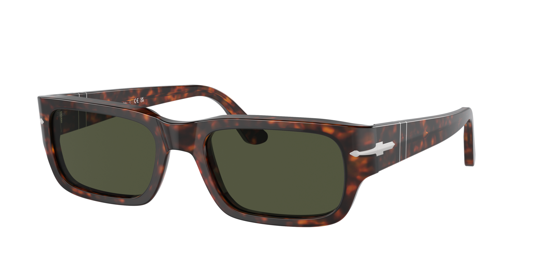 Persol Unisex Sunglass PO3347S Adrien -  Frame color: Havana, Lens color: Green