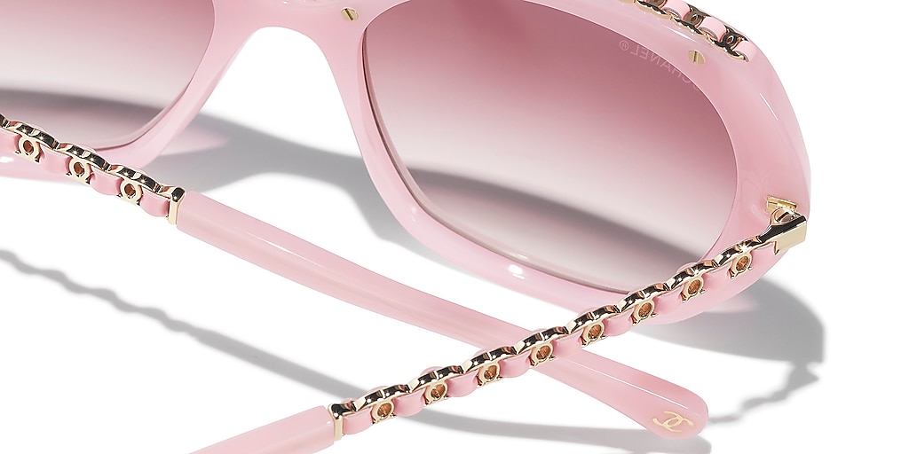 Chanel Butterfly Sunglasses CH5547Q XL (55 - 18) with Pink