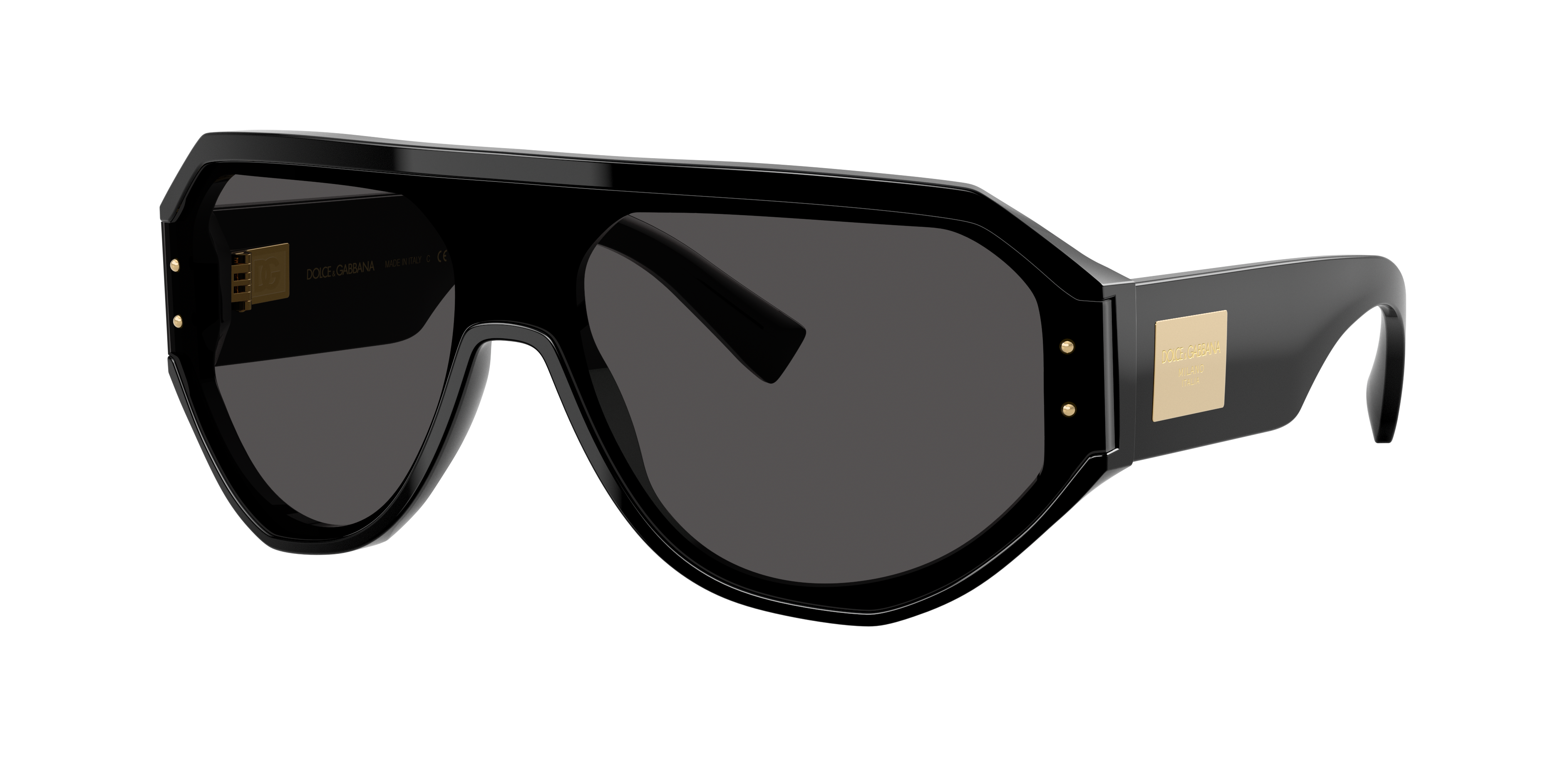Dolce & Gabbana Dg Logo Plaque Sunglasses In Dark Grey