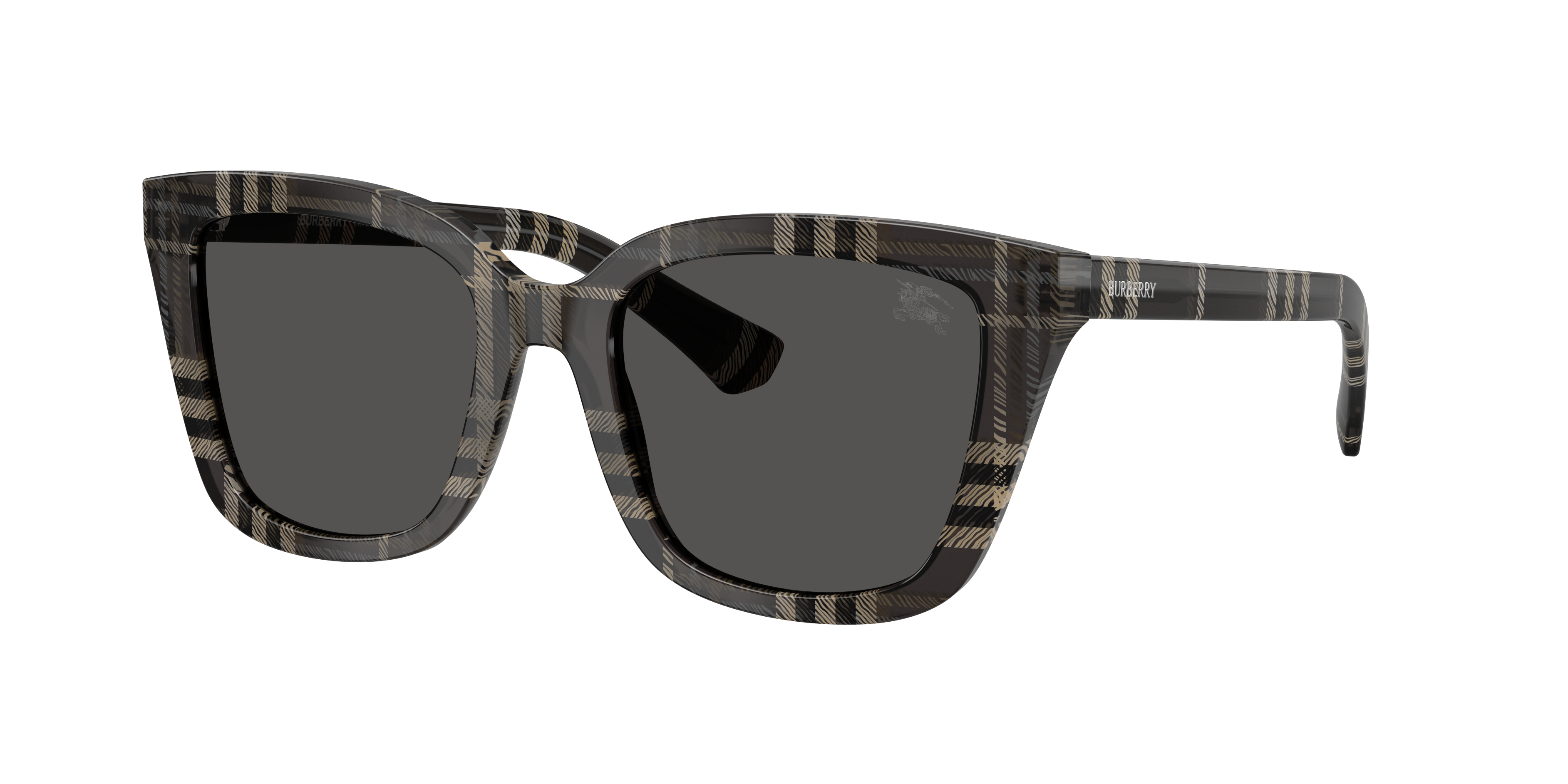 Burberry Woman Sunglass BE4487 -  Frame color: Check Grey, Lens color: Dark Grey