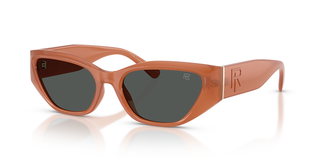 RALPH LAUREN RL8231U Transparent Amber - Women Sunglasses, Dark Grey Lens