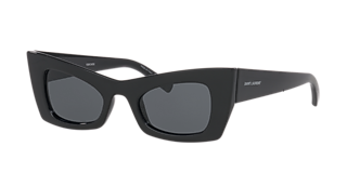 Saint Laurent SL 276 Mica XS (53 - 16) with Grey lenses and Black