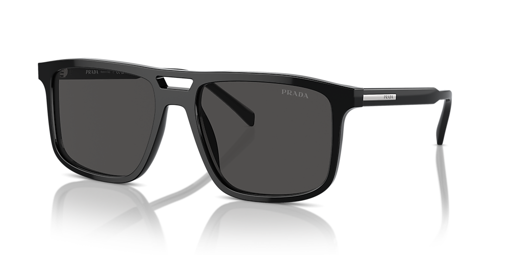 Prada PR A22SF XL (58 - 16) with Grey lenses and Black frame