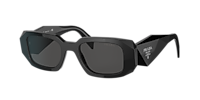 PRADA PR 17WSF Black - Women Luxury Sunglasses, Dark Grey Lens
