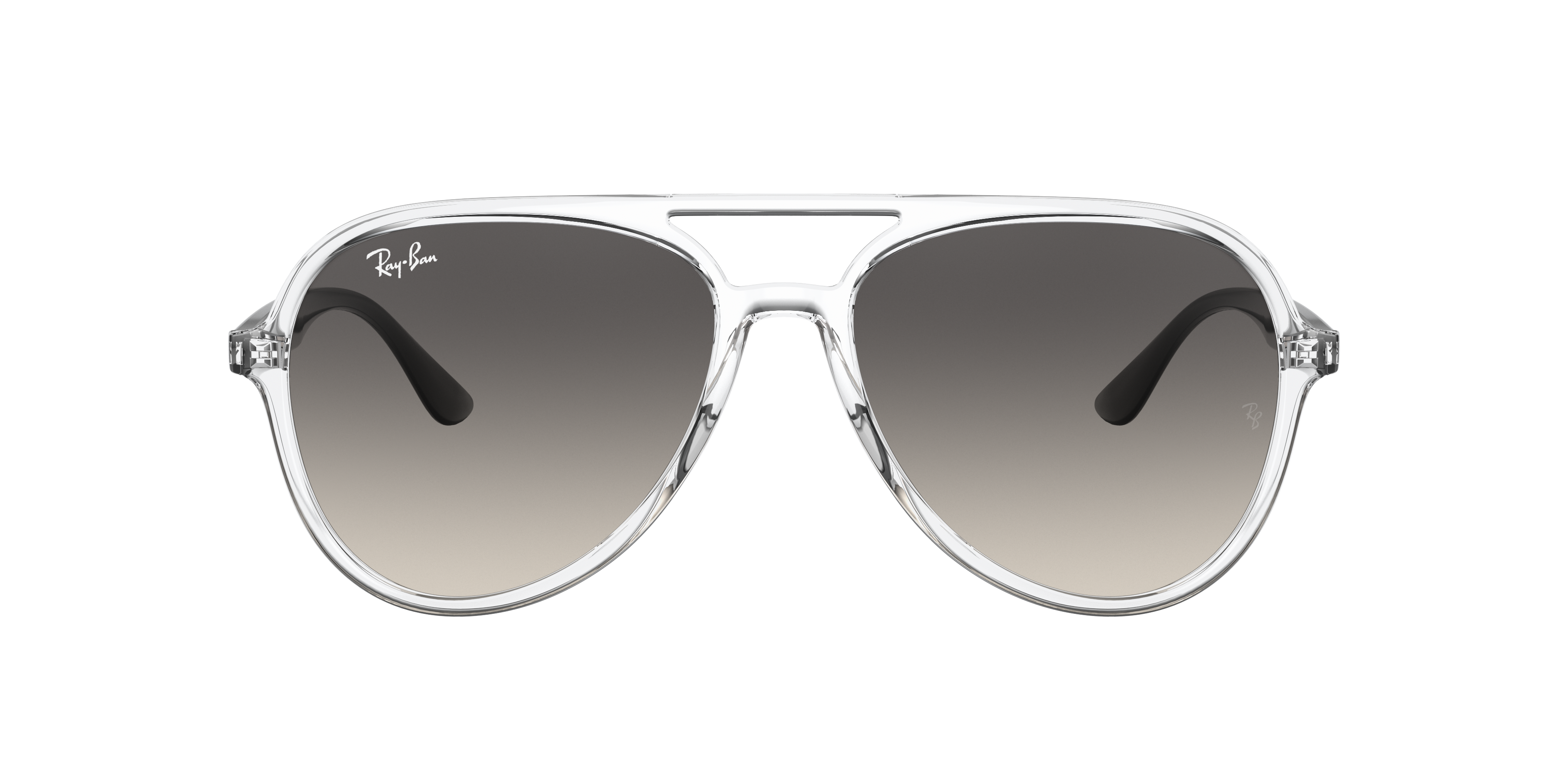 Ray-Ban RB4376 L (57 - 16) with Grey lenses and Transparent frame