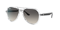 RAY-BAN RB4376 Black - Unisex Sunglasses, Dark Green Lens