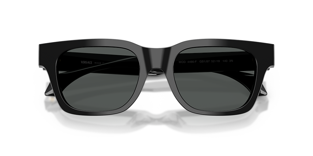 VERSACE VE4486F Black - Men Luxury Sunglasses, Dark Grey Lens
