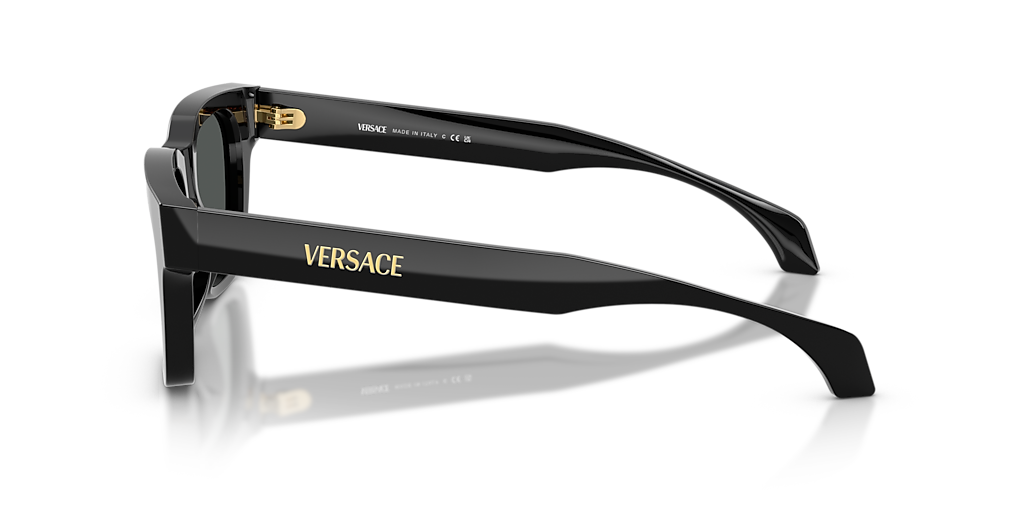 VERSACE VE4486F Black - Men Luxury Sunglasses, Dark Grey Lens