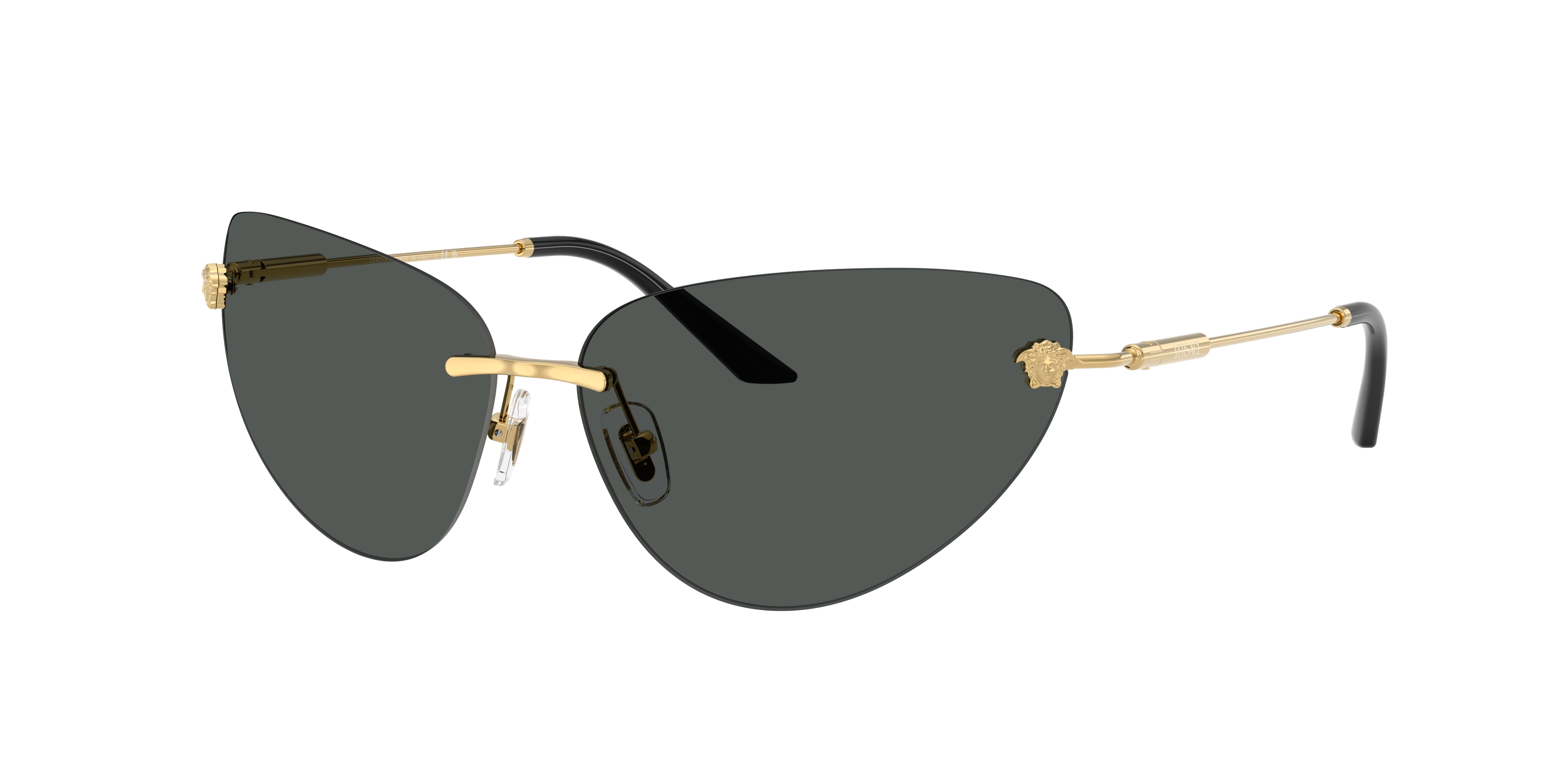 Versace VE2281 XXL (64 - 13) with Grey lenses and Gold frame