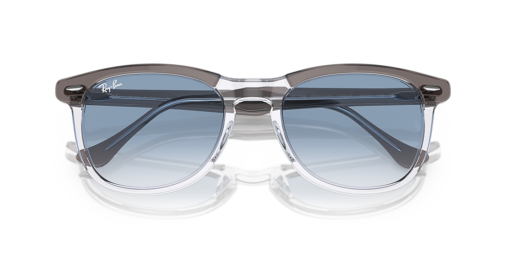 RAY-BAN RB2398 Eagle Eye Grey On Transparent - Unisex Sunglasses, Blue Lens