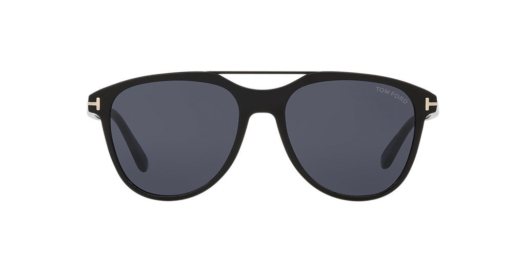 TOM FORD Damian-02 Black Shiny - Men Luxury Sunglasses, Blue Lens