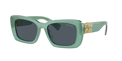 Miu Miu MU 07YS 53 Dark Grey & Opal Anise Sunglasses | Sunglass 