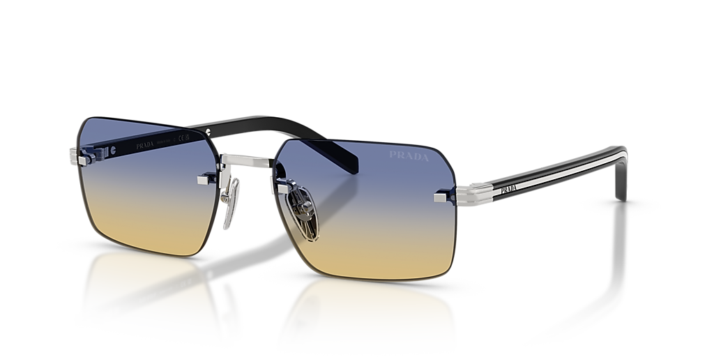 Prada PR D55S S (55 - 19) with Yellow lenses and Silver  display picture 3