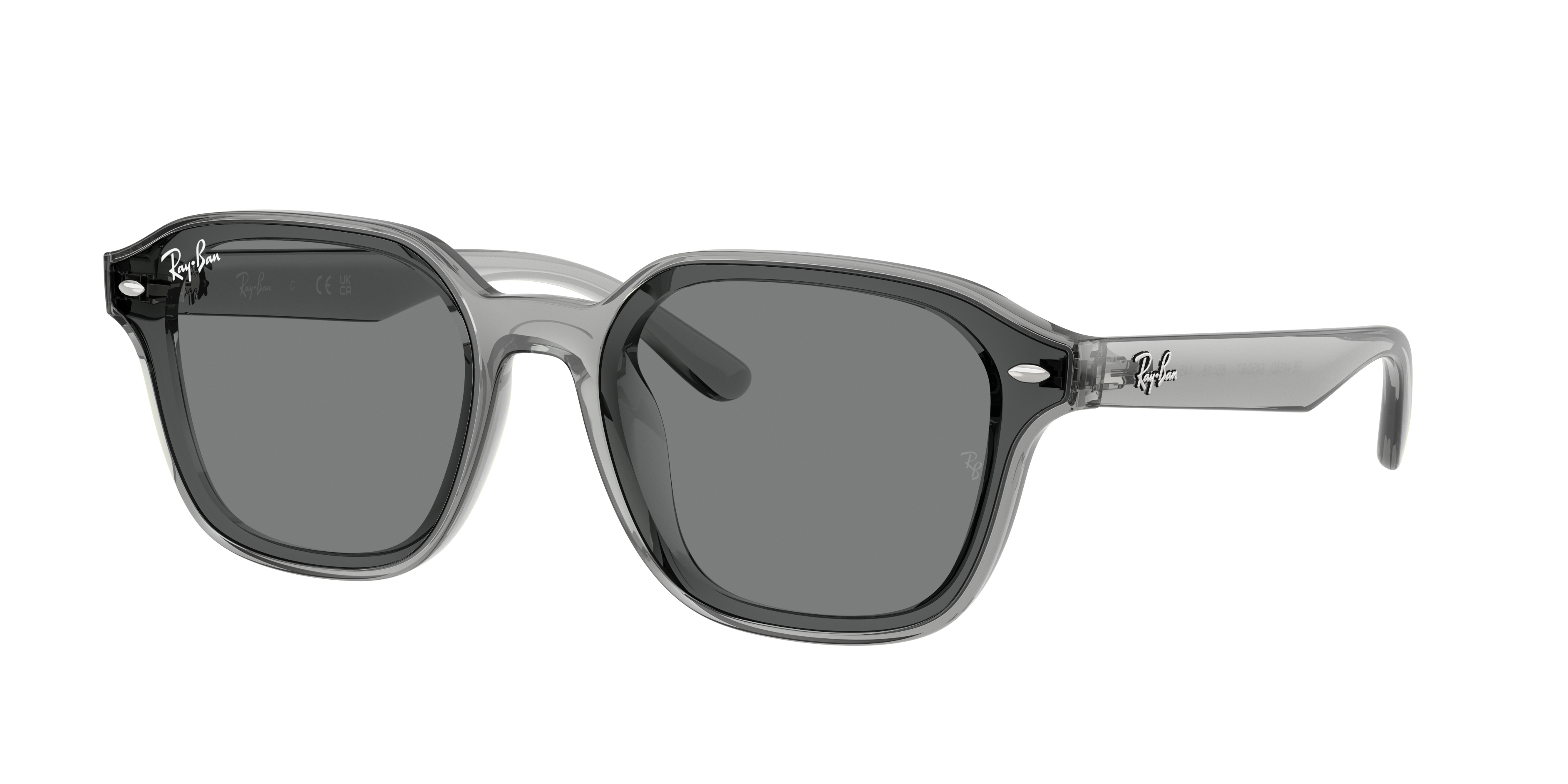 Ray-Ban Unisex Sunglass RB4458D -  Frame color: Transparent Grey, Lens color: Dark Grey