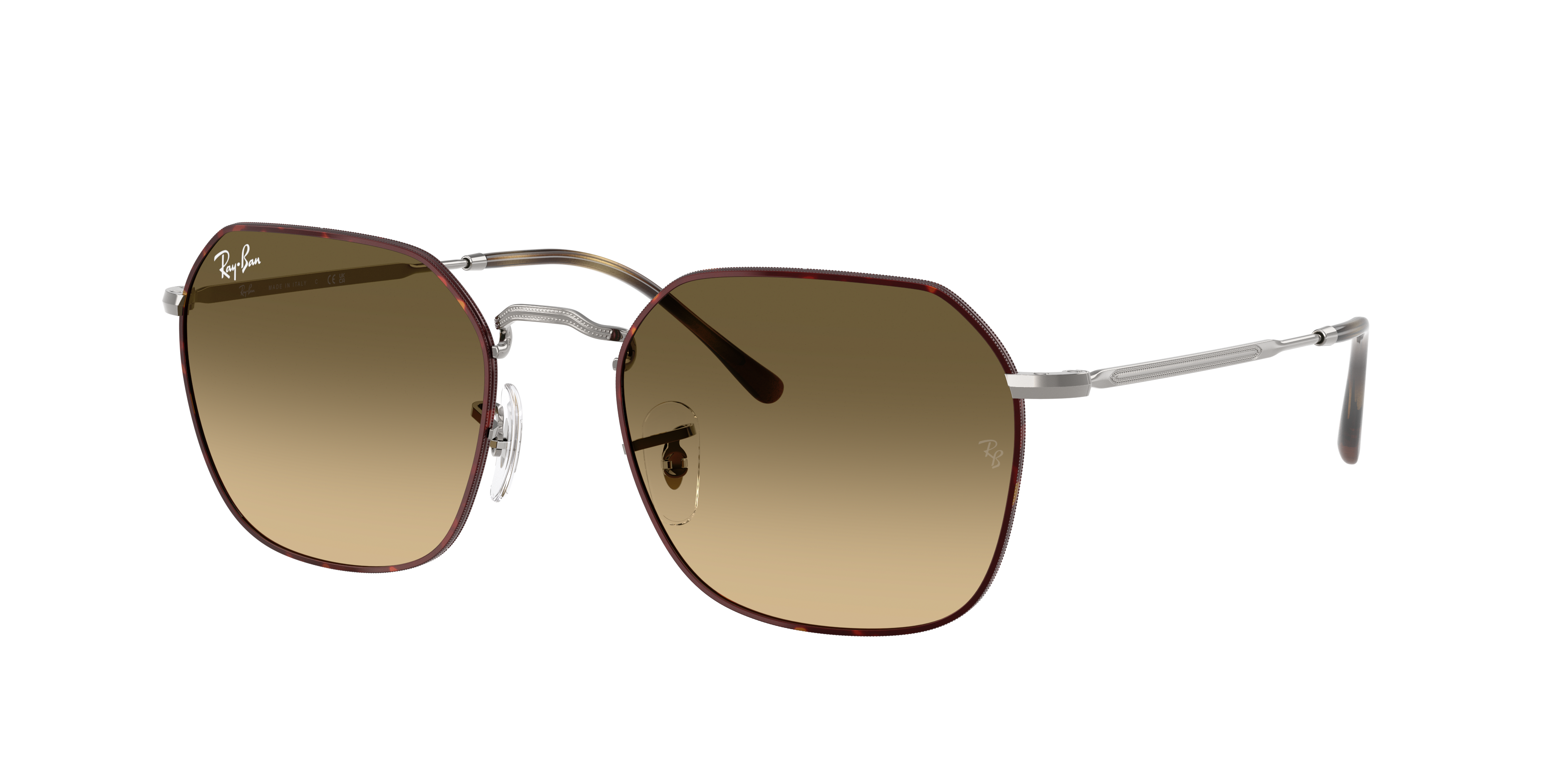 Ray-Ban Unisex Sunglass Jim -  Frame color: Havana On Gunmetal, Lens color: Brown Vintage Gradient Black