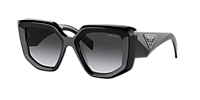 Prada PR 14ZSF M (52 - 17) with Grey lenses and Black frame  display picture 3