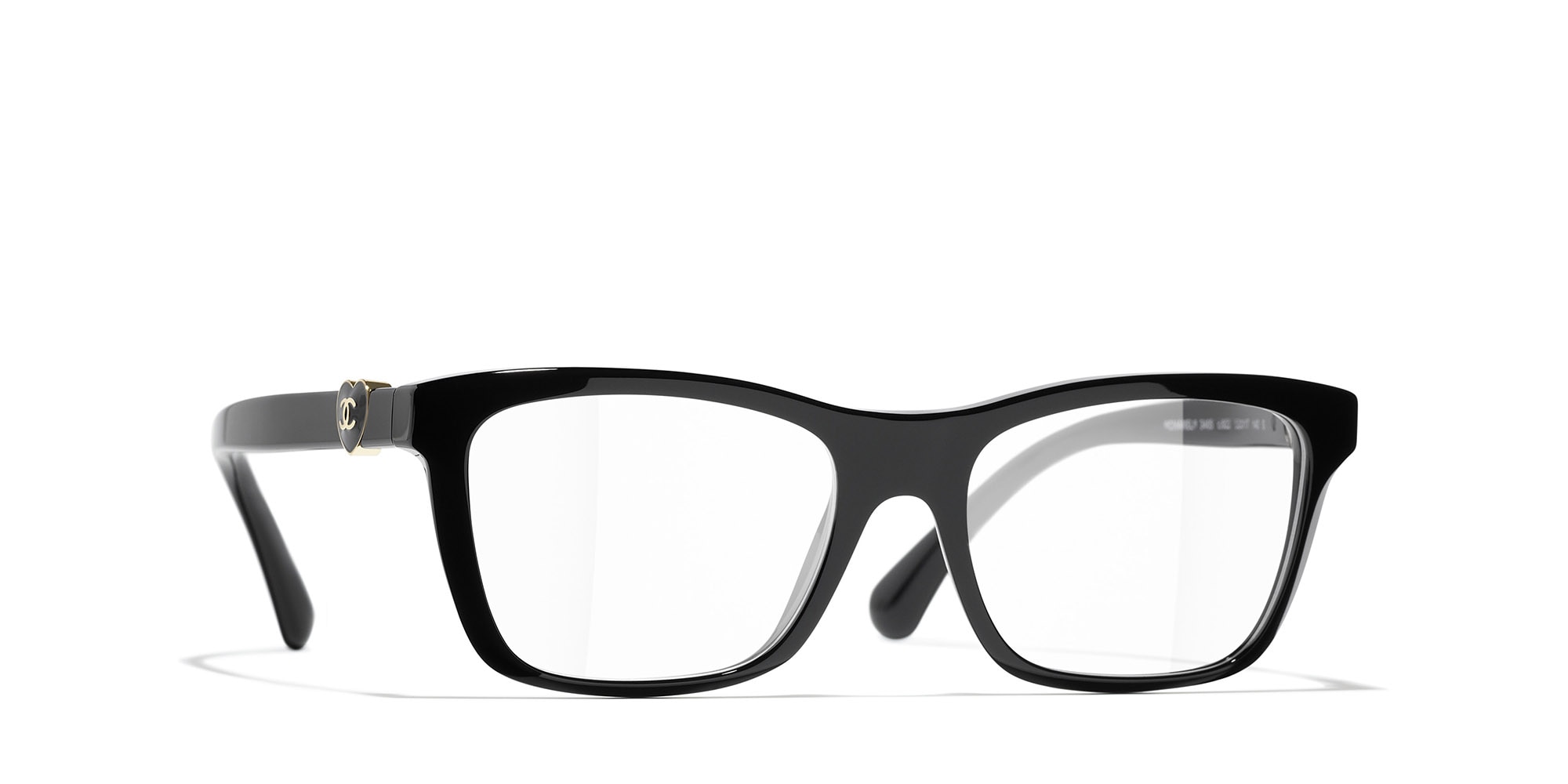 Chanel Woman Sunglass Rectangle Eyeglasses CH3465 -  Frame color: Black, Lens color: Demo Lens