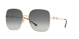 Gucci GG1279S M (54 - 21) with Grey lenses and Gold frame