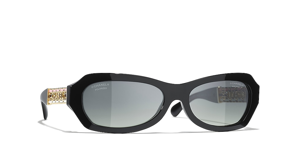 CHANEL シャネル ロゴ レクタングル サングラス CH5537Q CHANEL アイウェア: レクタングル シェイプ アイウェア, acetate