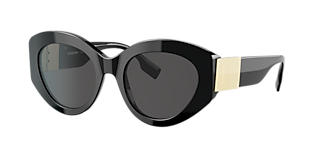 Burberry BE4446D XL (57 - 20) with Grey lenses and Black