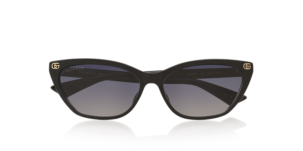 GUCCI レクタンクルフレムサンクラス GG1827S 004BWVL Gucci GG1815S L (58 - 15) with Grey lenses and Black frame