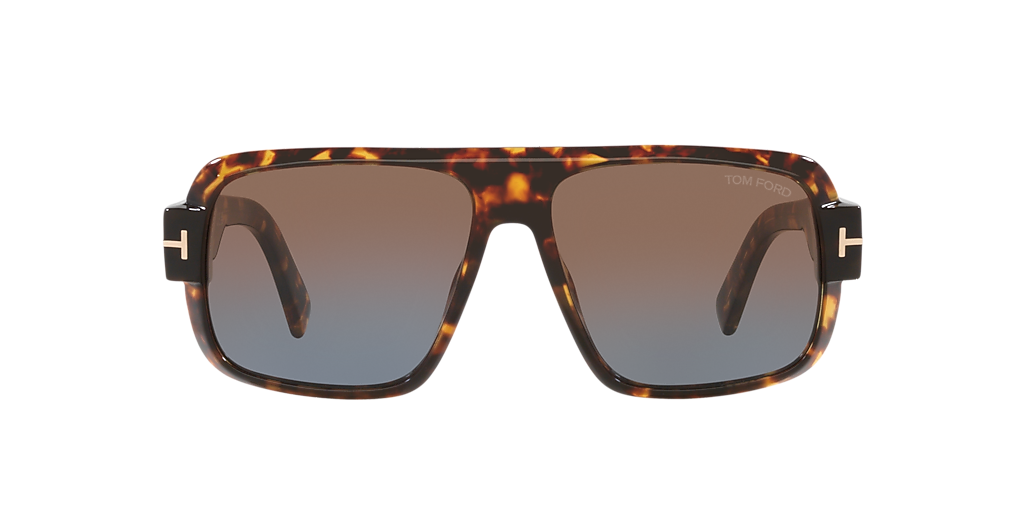 TOM FORD FT1101 Tortoise Black - Men Luxury Sunglasses, Brown Grad Lens