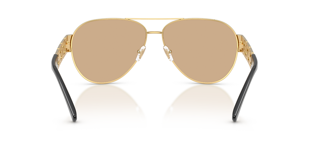 Versace 2133 Acetate Yellow Frame Aviator Sunglasses Amazon.com: Versace Unisex Sunglasses Gold Frame, Clear  main image 3