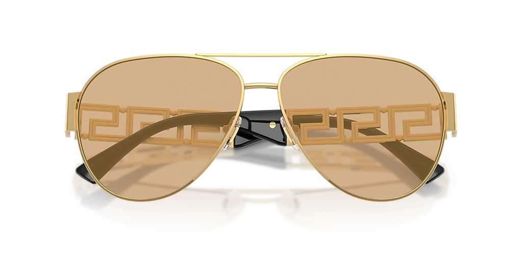 Versace VE2289 XL (61 - 13) with Yellow lenses and Gold frame