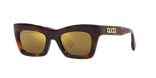 New Gucci GG0980S Sunglasses in a hard to fine Blackish Brown Tortoise Shell… Gucci GG0980S Sunglasses | FramesDirect.com main image 2