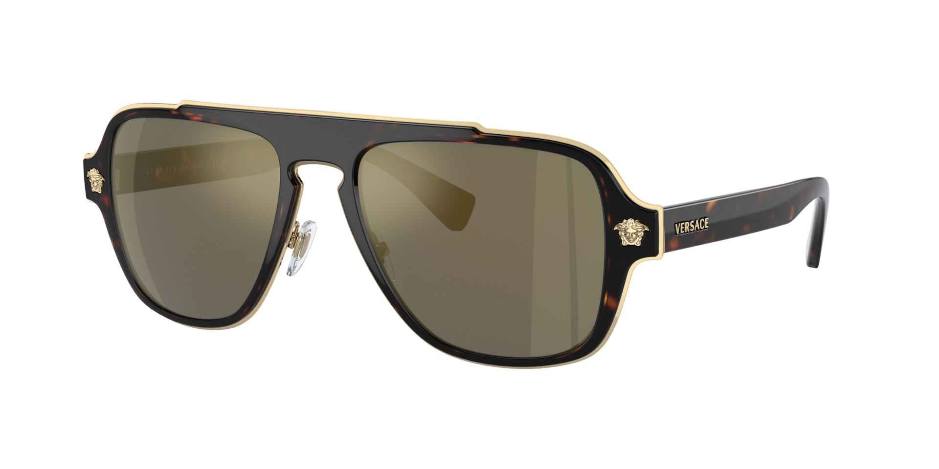 Versace Man Sunglass VE2199 - Frame color: Havana, Lens color: Dark Grey Mirror Gold