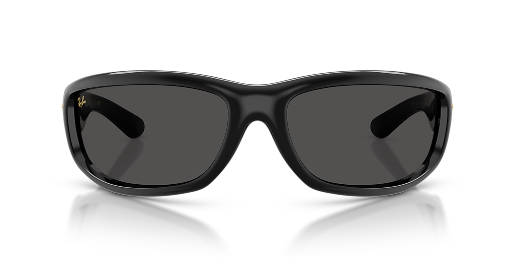 RAY-BAN RB4941 Ultra Wrap 003 Next Generation Collection Black - Unisex Sunglasses, Ultra Black Lens