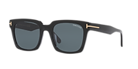 TOM FORD FT1162-K Black Shiny - Men Luxury Sunglasses, Grey Lens
