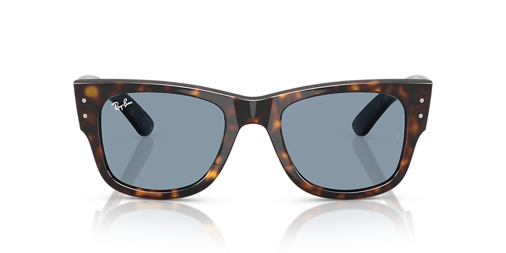 RAY-BAN RB0840S Mega Wayfarer Summer Capsule Havana - Sunglasses, Blue Lens