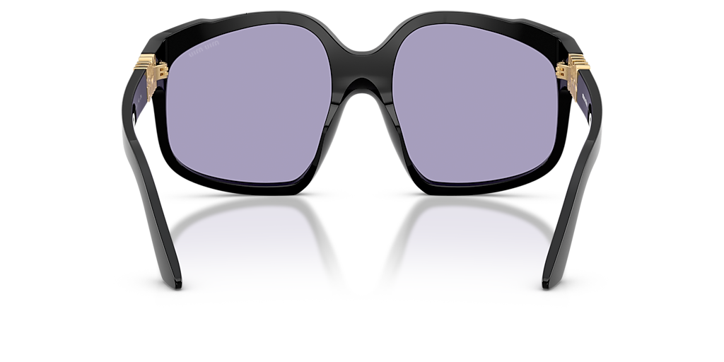 MIU MIU MU A07S Black - Women Luxury Sunglasses, Violet Lens