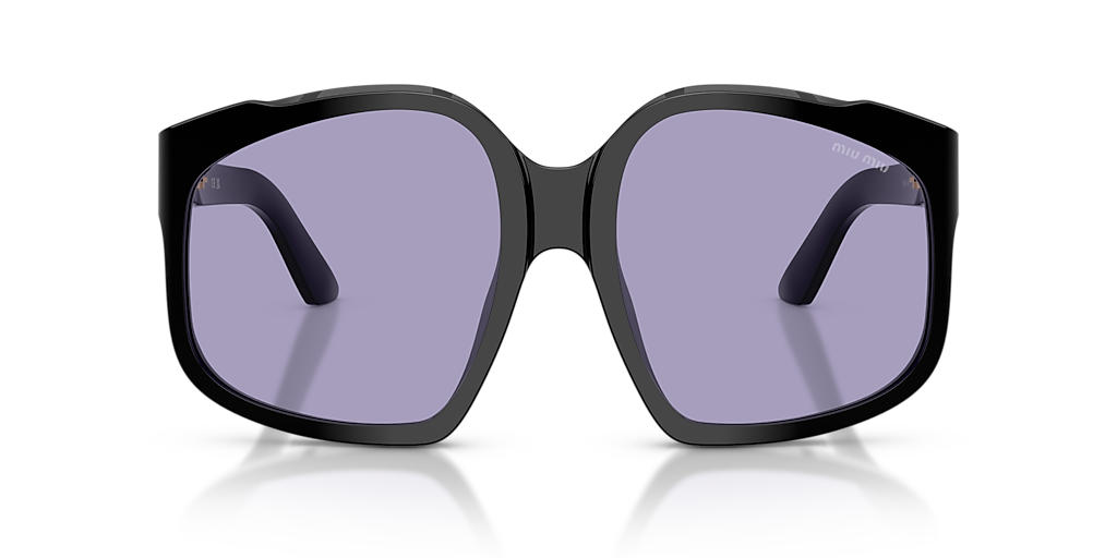 MIU MIU MU A07S Black - Women Luxury Sunglasses, Violet Lens