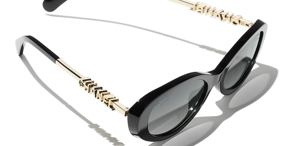 Chanel Oval Sunglasses CH5565 CH5565 L (54 - 17) met Grijs