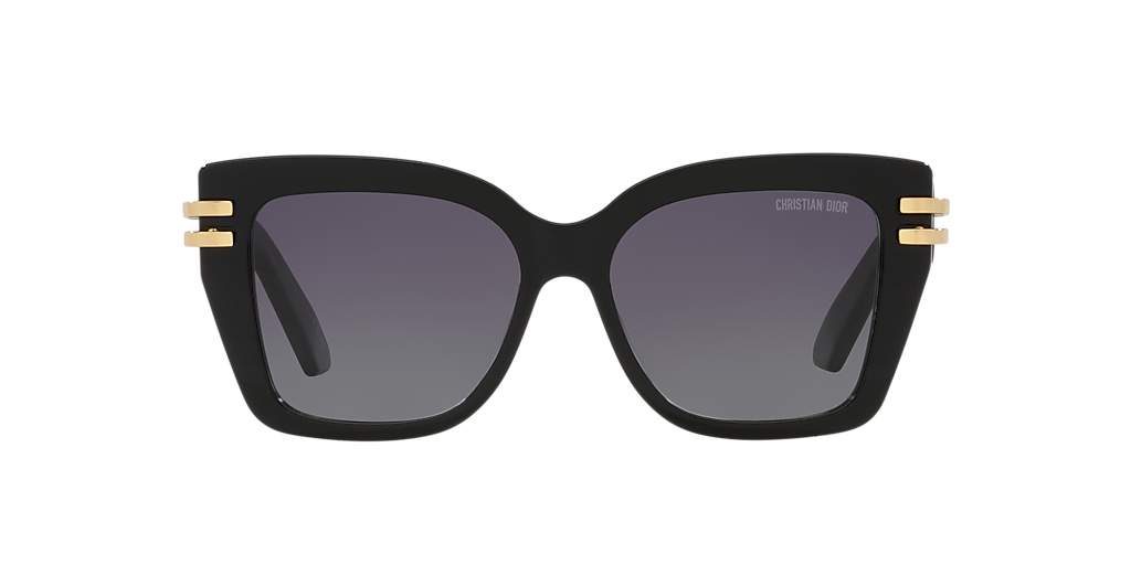 DIOR Cdior S1I Cd40149I Black Shiny - Women Luxury Sunglasses, Grey Lens
