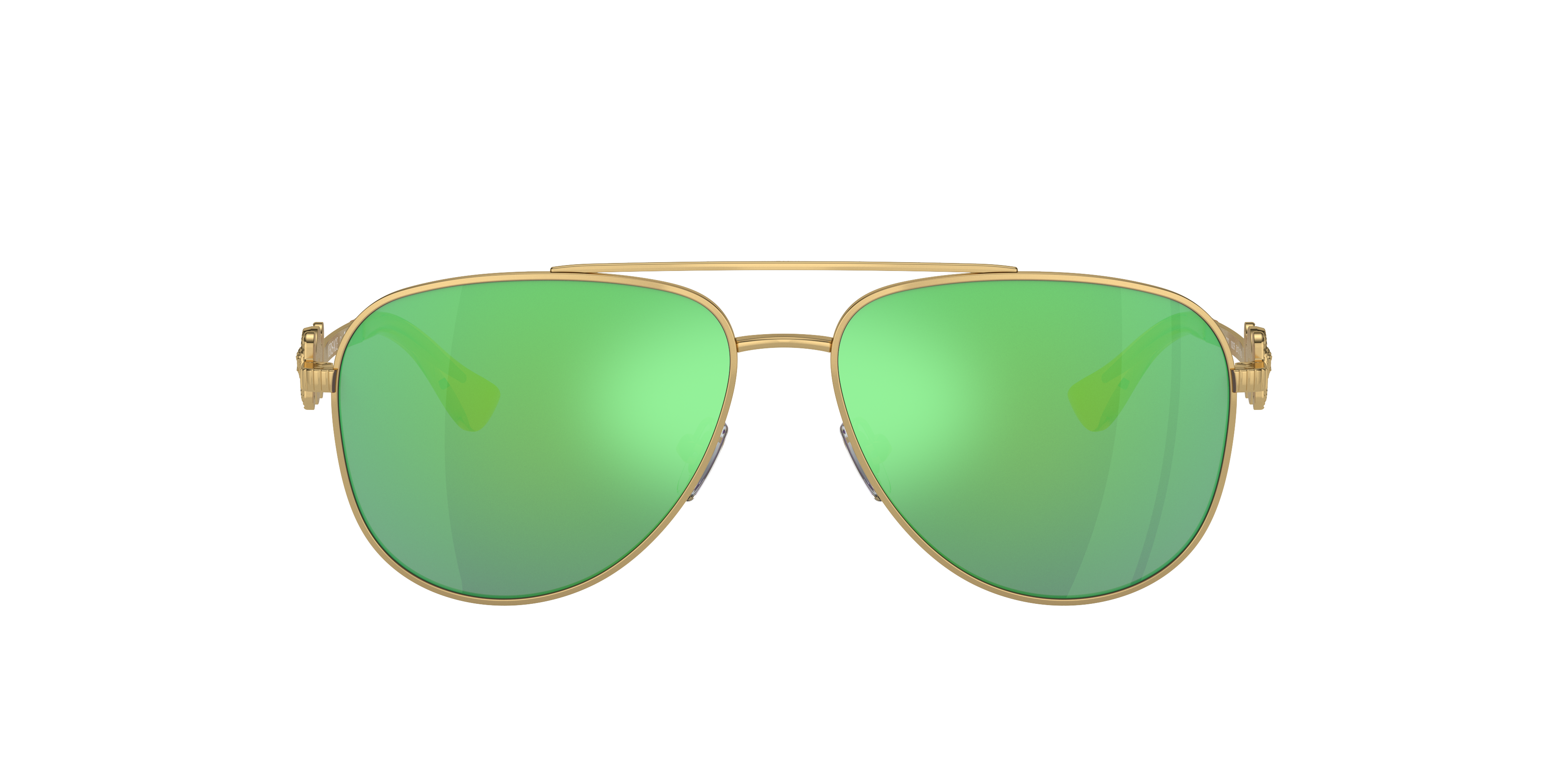 【専用】38-KT SOTE ver. YELLOW GREEN Versace VK2002 Kids L (52 - 13) with Green lenses and Gold frame