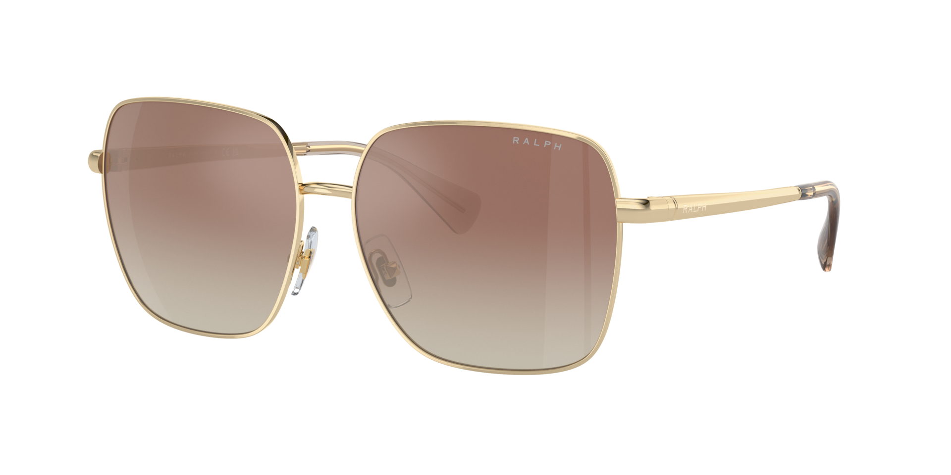 Ralph Woman Sunglass RA4142 -  Frame color: Shiny Pale Gold, Lens color: Brown Mirror Gradient